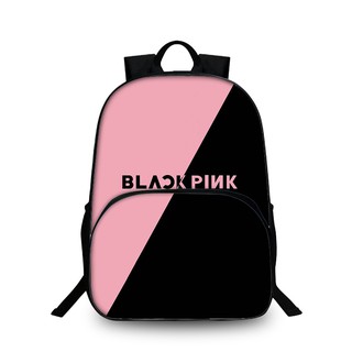 grey and black pink backpack