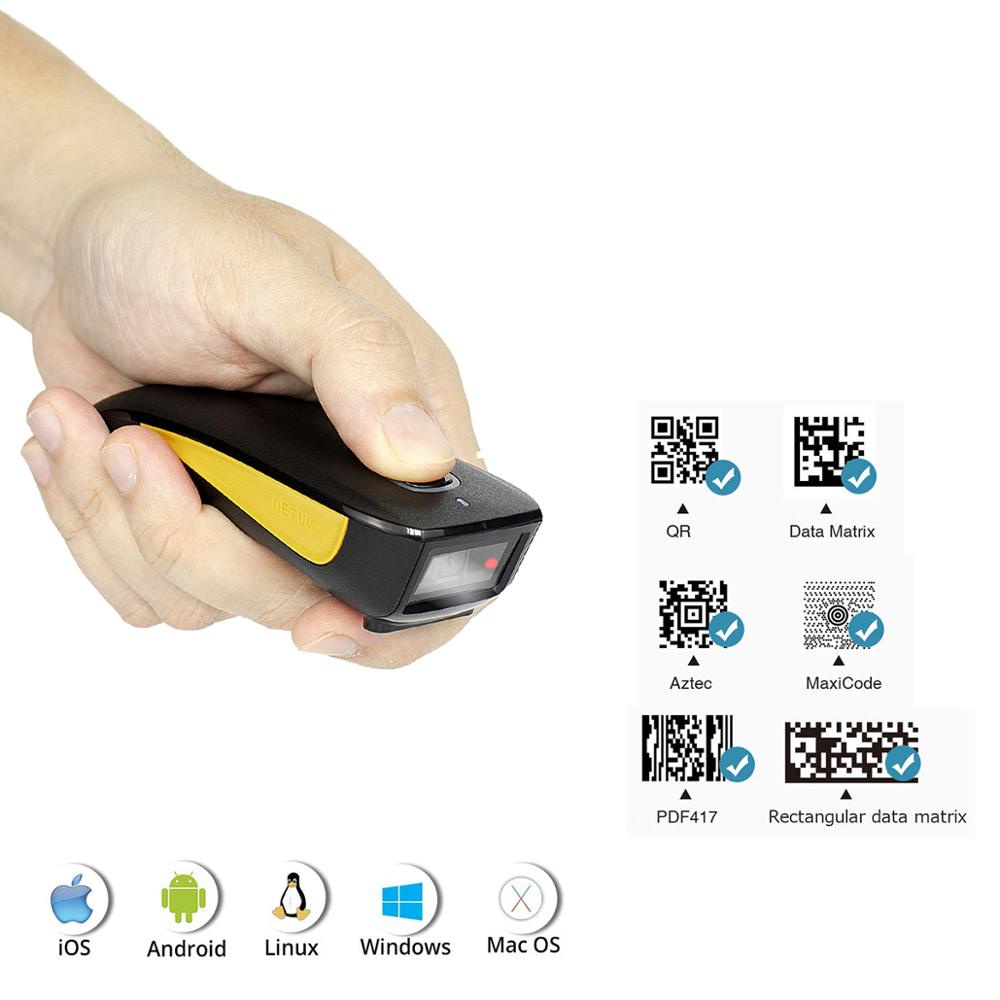 NETUM C750 Bluetooth 2D Barcode Scanner Pocket Wireless QR Reader Data