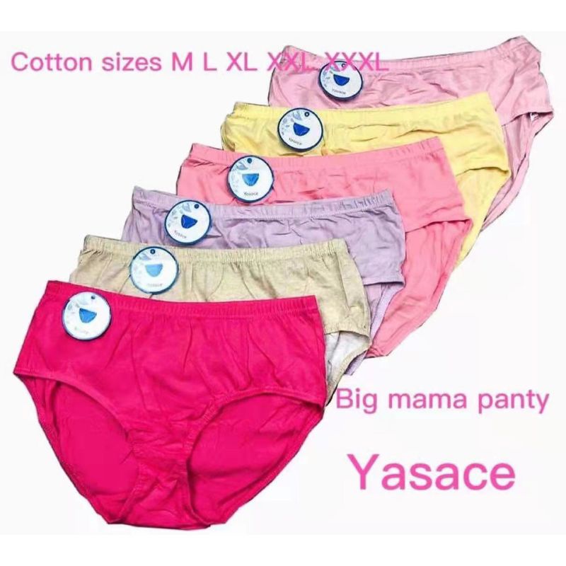 12pcs Plus size  Women Highwaist Panty Big size Big mama panty