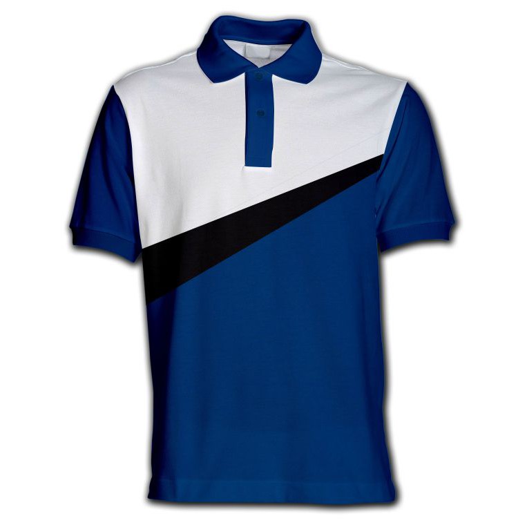 blue and white polo t shirt