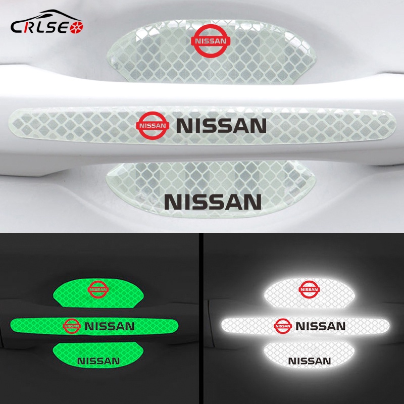 CRLSEO Car Door Handle Protector Luminous Scratch Protector Strip Auto