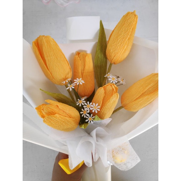 ALAYA PAPER BLOOMS Feliza Bouquet - Half Dozen Paper Tulip Flowers ...