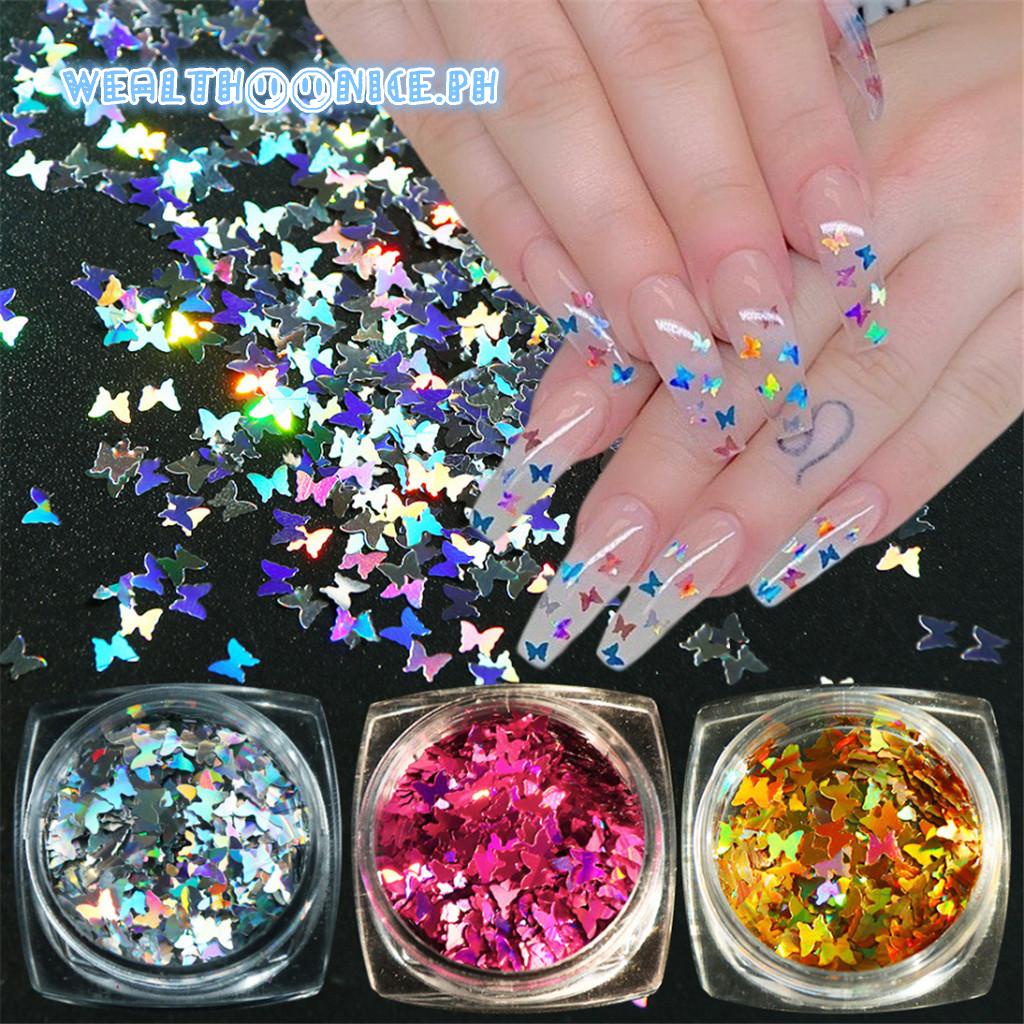 Butterfly Nail Sequin Acrylic Paillettes Holographic Nail Glitter ...