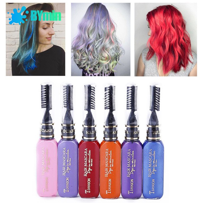 BY 13 Colors Hair Color Mascara Cream Highlights One Time Temporary Hair  Dye Cream Unisex Streaks Hair Styling Tool | Shopee Philippines