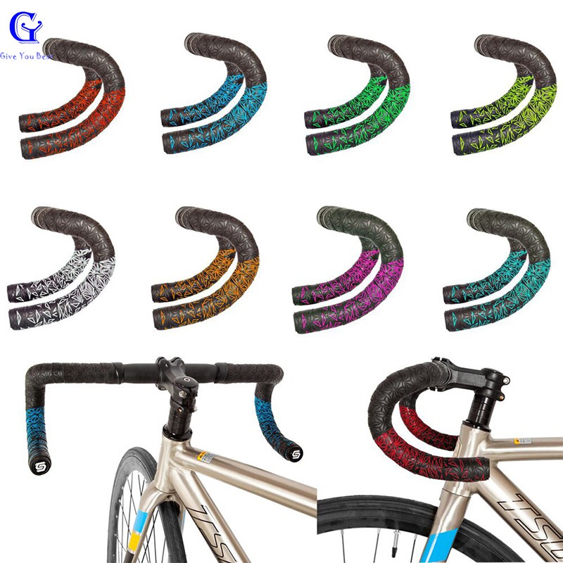 Chrysanthemum pattern Road Bike Bar Tape Gradient Color Handlebar Tapes