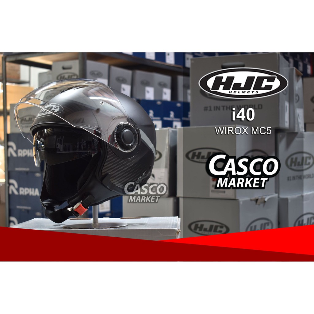 HJC i40 WIROX HALF FACE DUAL VISOR MOTORCYCLE HELMET Shopee Philippines