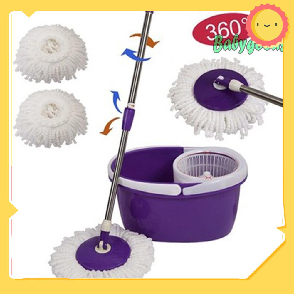 [Ready stock]4 Colors Microfiber Magic Mop 360Degree Easy Floor Mop