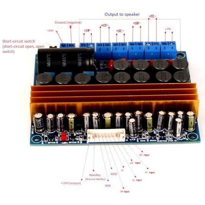 6 channel speaker amplifier