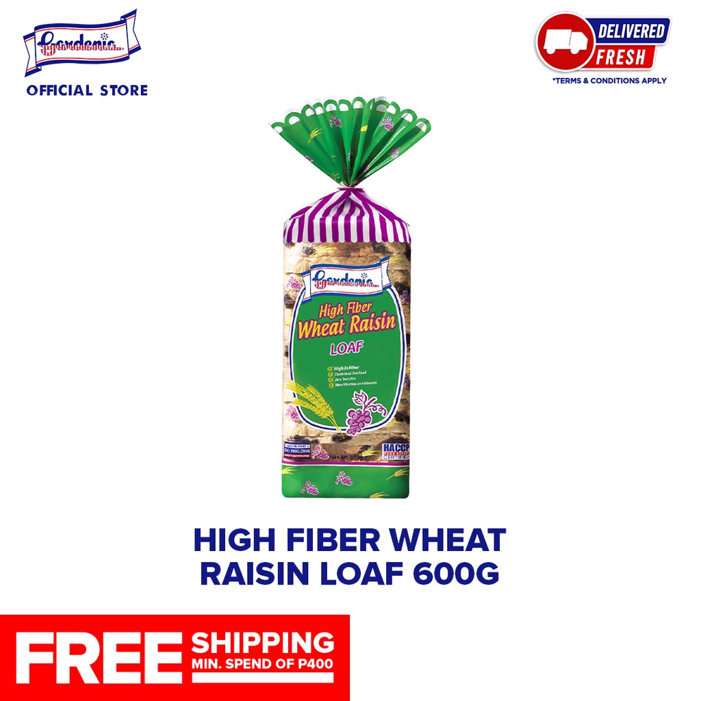 Gardenia High Fiber Wheat Raisin Loaf 600g Shopee Philippines
