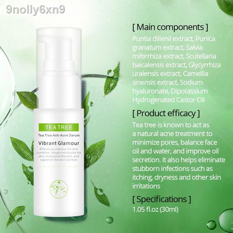 【Factory price】▧VIBRANT GLAMOUR Tea Tree Oil Acne Pimples Scars Treatment Facial Toner 30ml