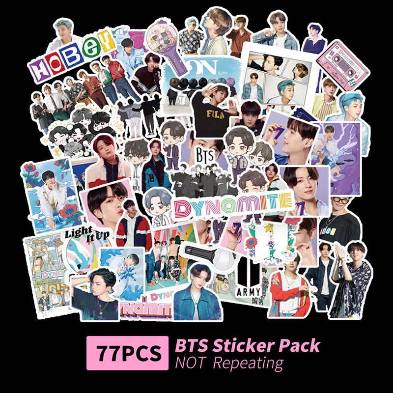 77Pcs/Set BTS Sticker DYNAMITE Cute Sticker Cartoon Notebook Diary