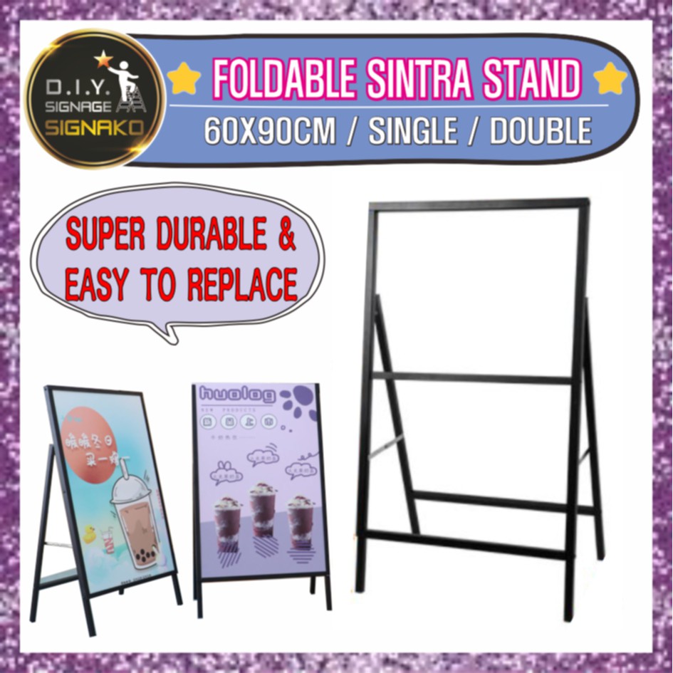 A Type Foldable Stand Signage / Floor Sign Sintra Board Menu Printing