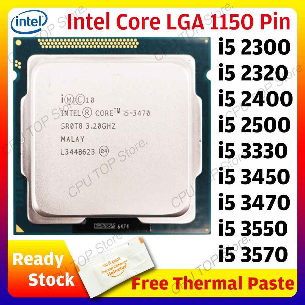 Intel Core I5 2300 23 2400 2500 3330 3450 3470 3550 3570 Quad Core Cpu Processor Lga 1155 Shopee Philippines