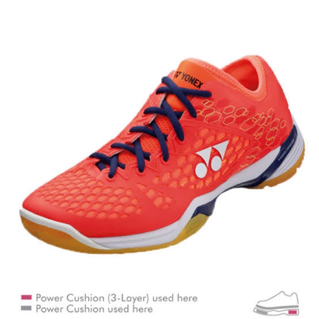 yonex badminton shoes orange