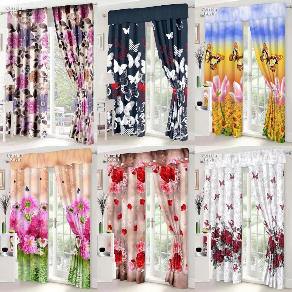 Kevin Curtain New Arrival Design Kurtina For Window Door Room Home Decoration Without Ring Shopee Philippines