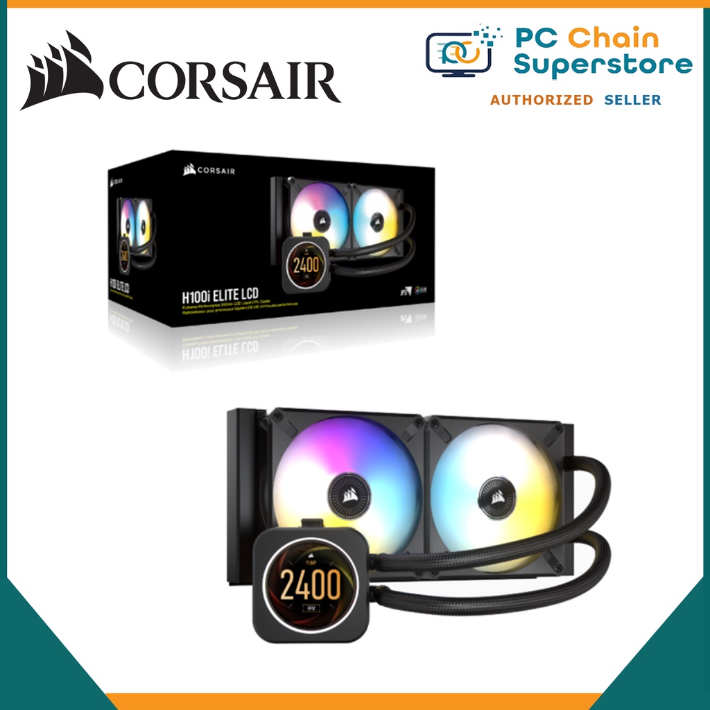 Corsair iCUE H100i ELITE LCD Display AIO Liquid CPU Cooler ( CW9060061