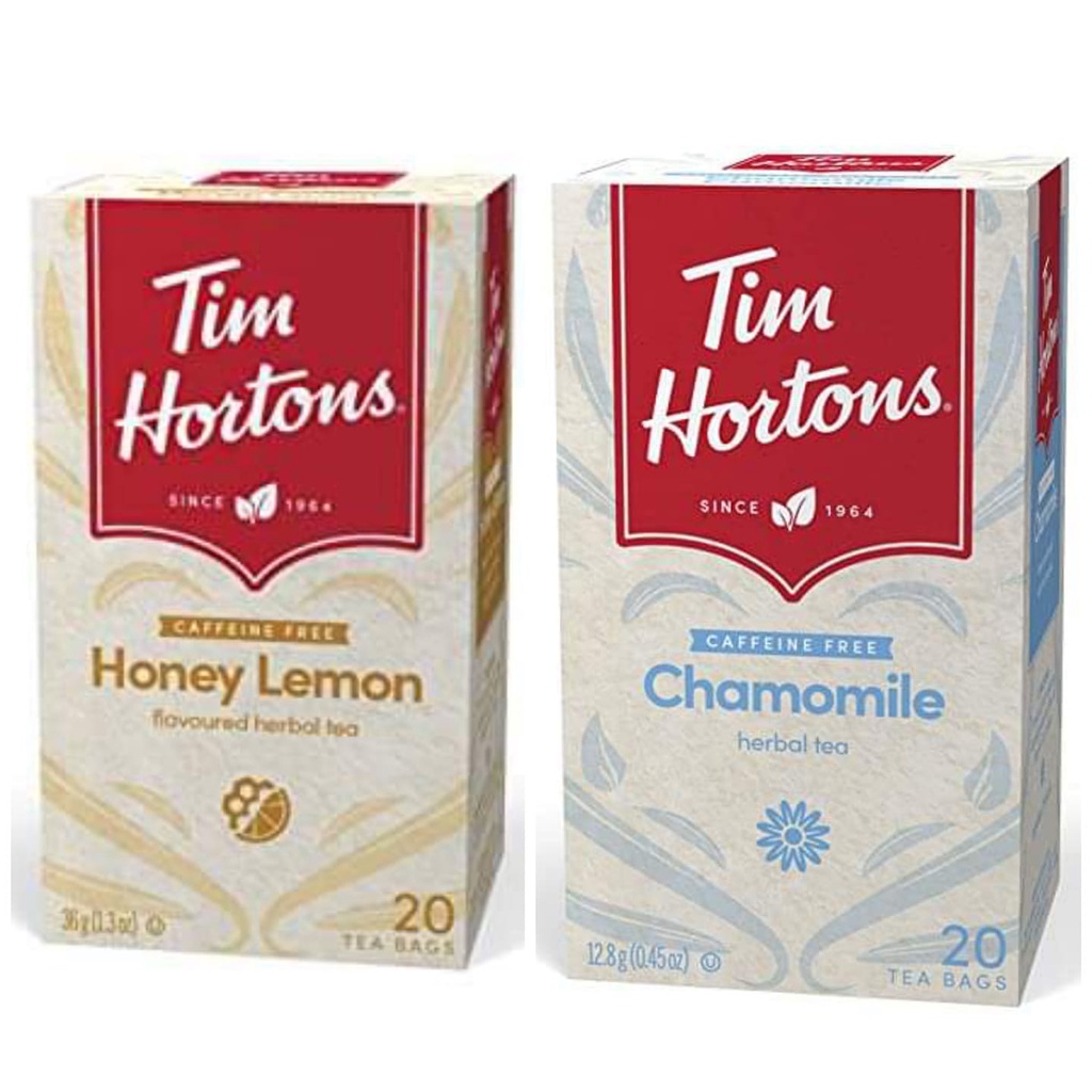 Tim Hortons Tea Chamomile/Honey Lemon Caffeine Free 20 Tea Bags per Box