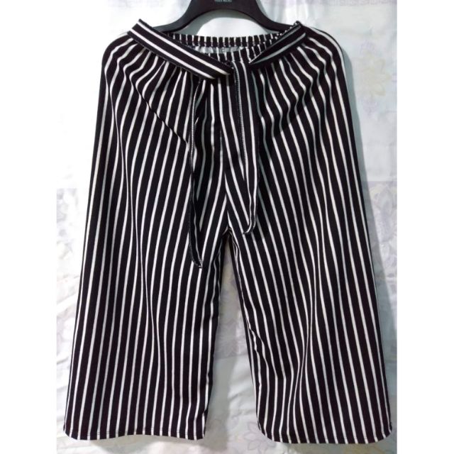 black and white striped square pants