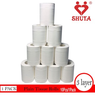 Shuta Plain Roll Tissue 10 Pcs Per Pack  40 By 16 Cm