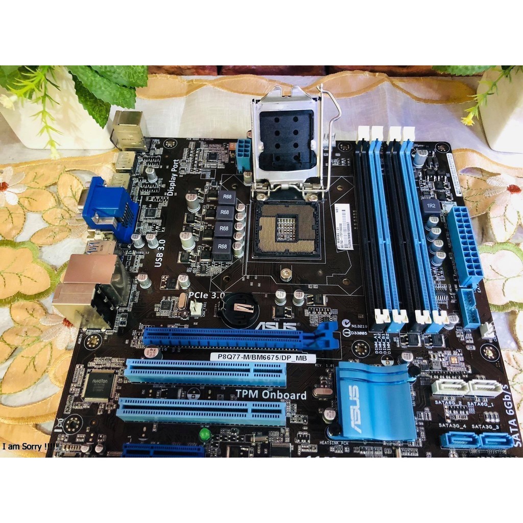 ASUS P8Q77M BM6675 Desktop 3rd GEN Motherboard Q77 Socket LGA 1155 i3
