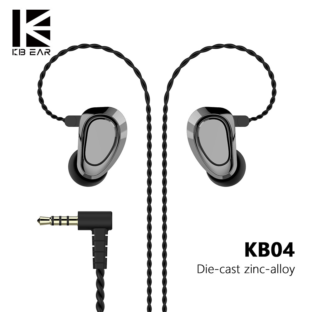 KBEAR KB04 Wired Earphones 1BA+1DD Hybrid Drivers HIFI DJ Monitor