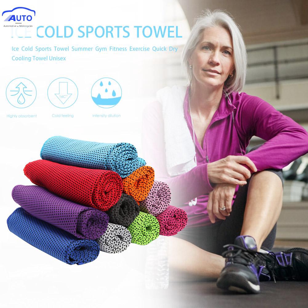 Gym fitness.Blue Instant Cooling Super-Absorbent Gym workout Magic Cold Towel 