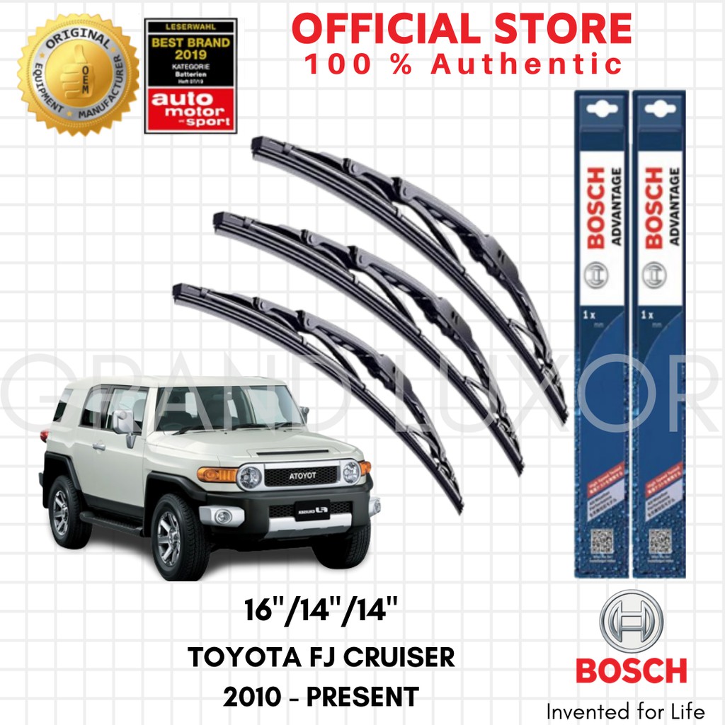 Bosch Advantage Wiper Blade Set For Toyota Fj Cruiser 2010 Present (16"/14"/14") Shopee