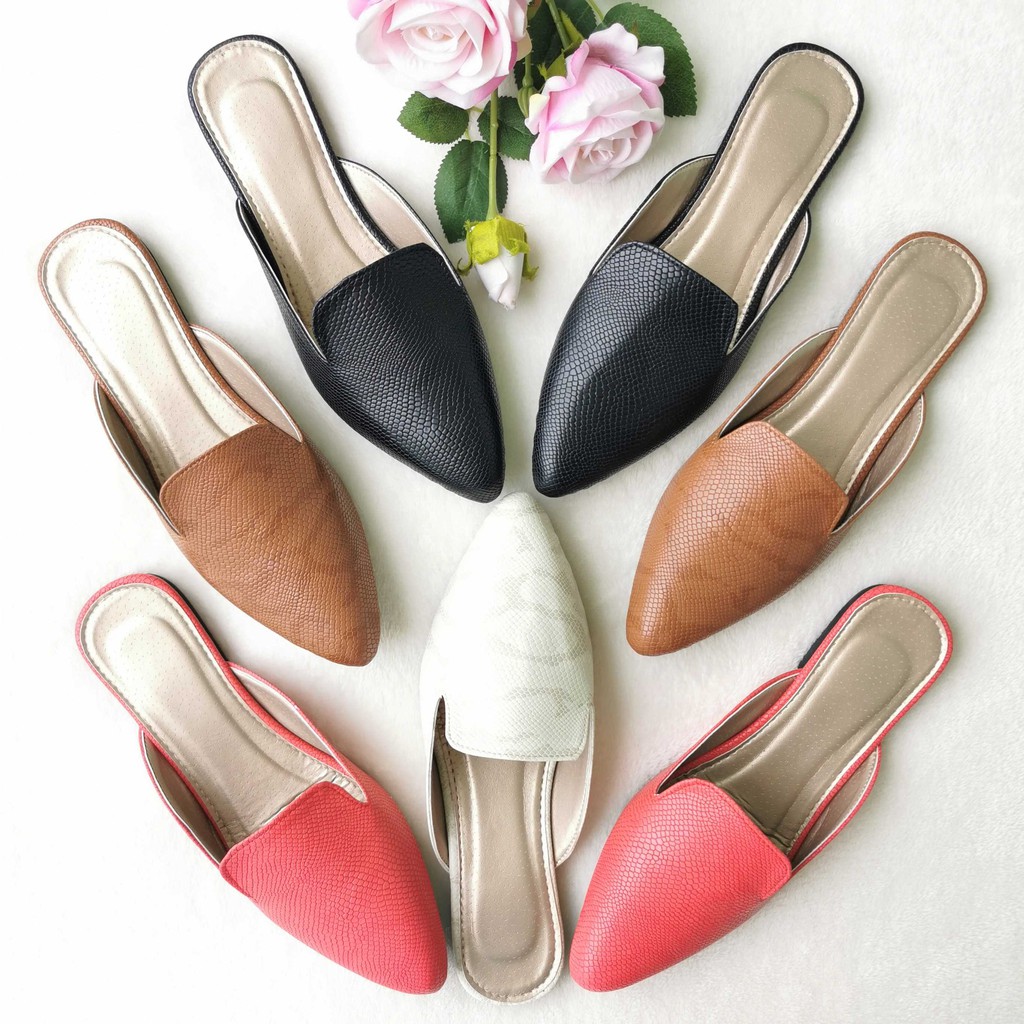 report tosh snakeskin mule