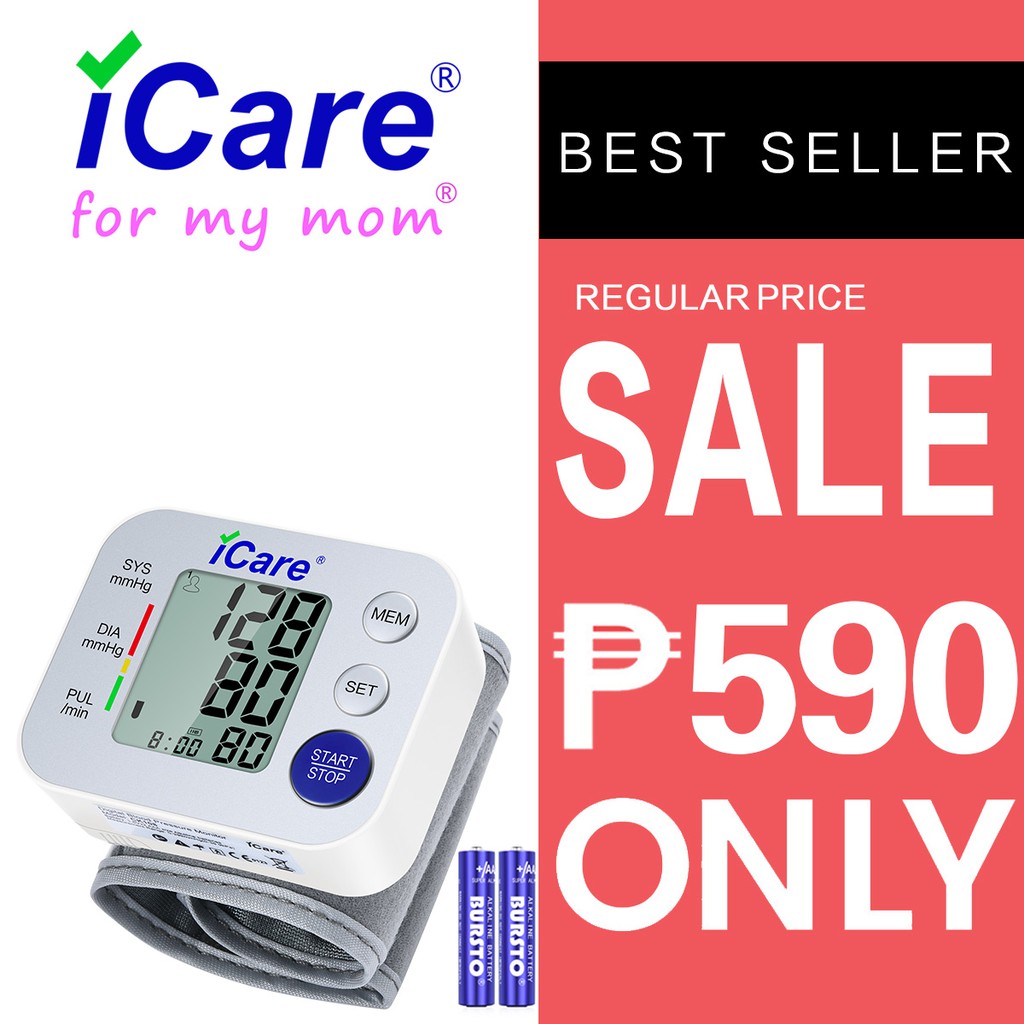 iCare®CK108 Wrist Type Blood Pressure Monitor Irregular Heartbeat (IHB