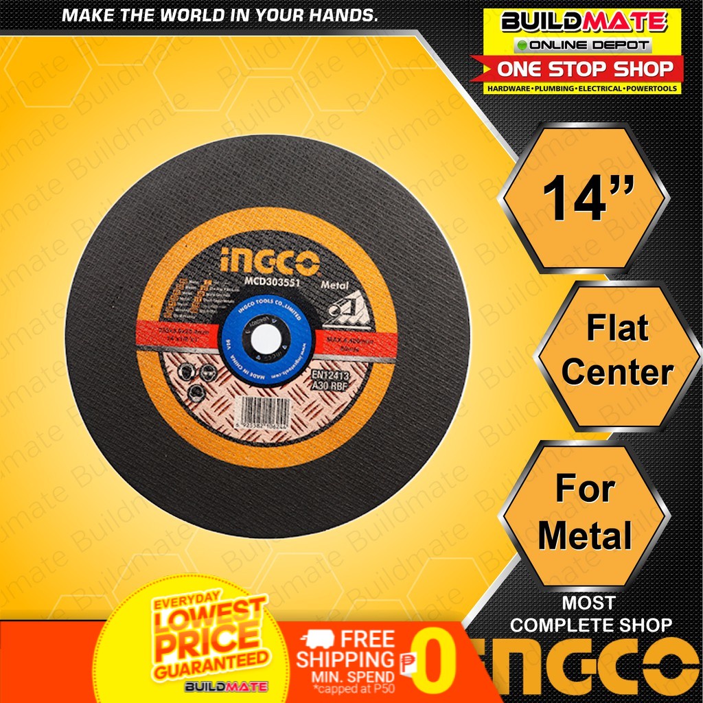 INGCO Cut Off Wheel Cutting Disc For Metal 14" MCD303551 •BUILDMATE