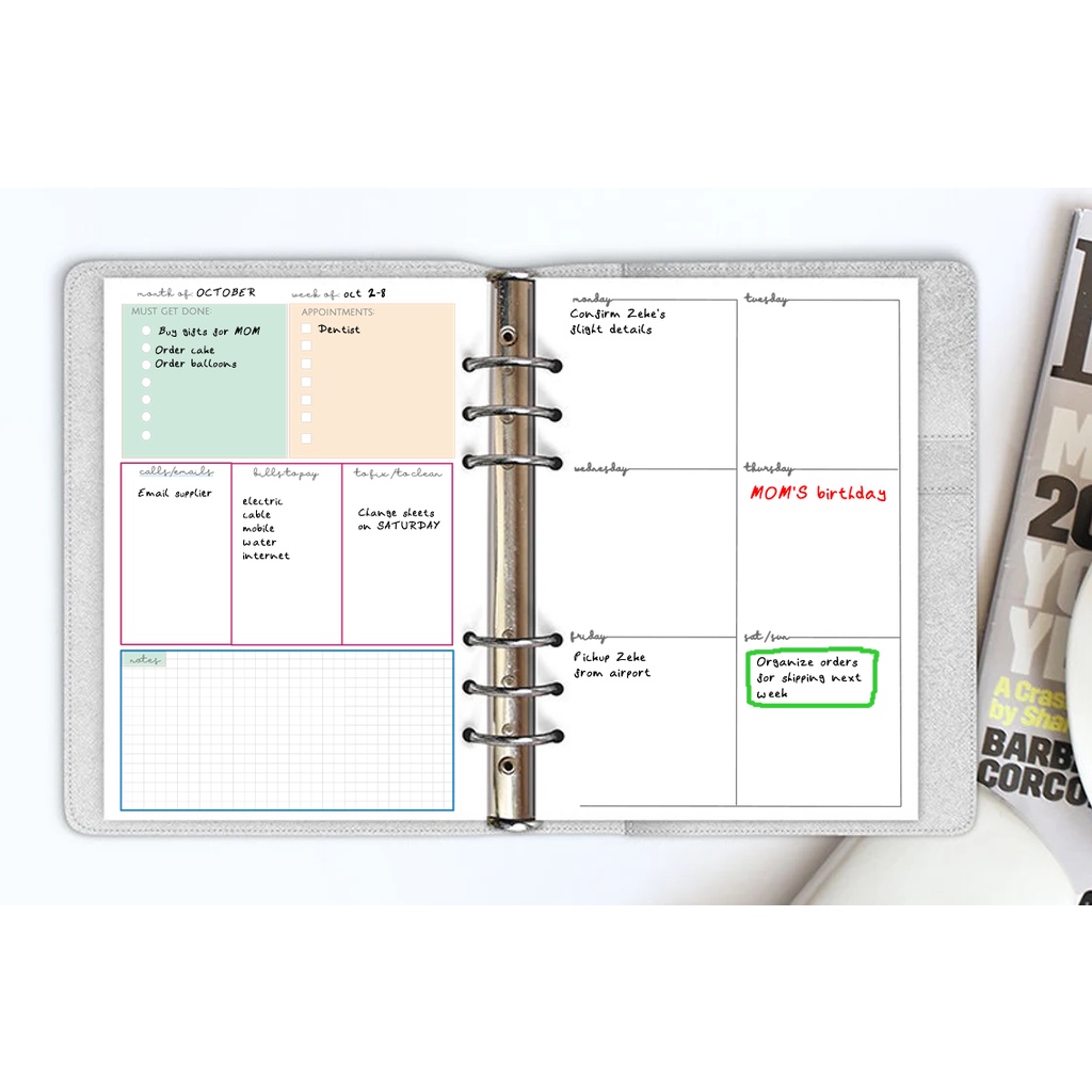 Weekly Dashboard Planner Inserts A5 A6 Starbucks 2023 Happy Planner Classic  Mini Planner Refills | Shopee Philippines