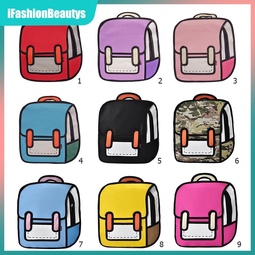 Women Backpack 3D Jump Style Cartoon 