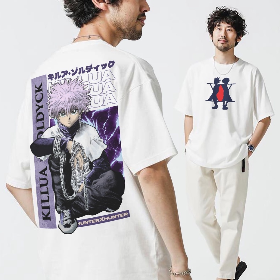 Fashion Casual Anime Graphic tees Unisex white oversize street wear t