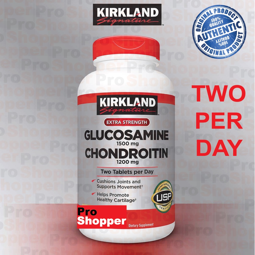 Kirkland Signature Glucosamine & Chondroitin, 90 Tablets Shopee