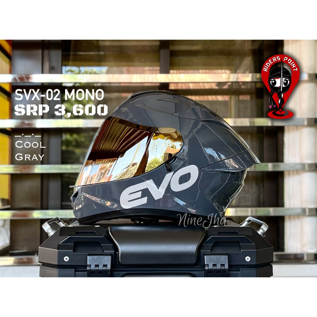 EVO SVX02 (COOL GRAY) FULL FACE HELMET Shopee Philippines