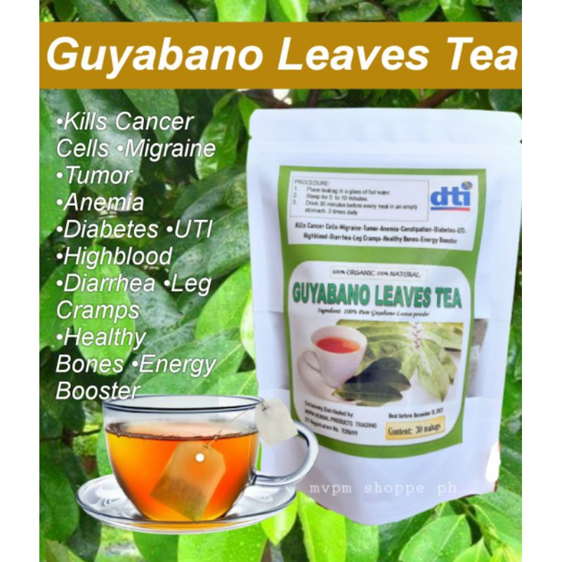 Pure Guyabano Leaves Tea 30 Teabags Kills Cancer Cells Shopee Philippines