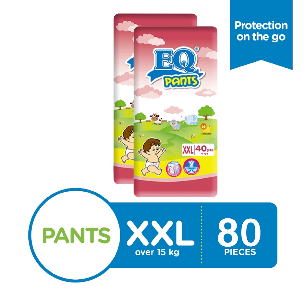 EQ Pants Jumbo Pack XXL 40's x 2 packs (80 pcs) Baby Diaper Shopee
