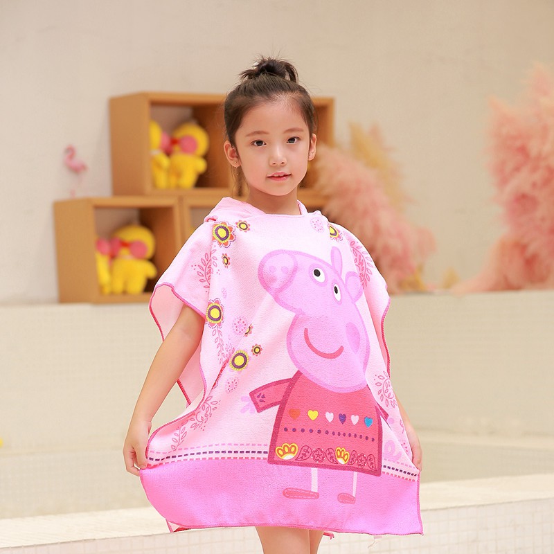 peppa pig hooded bath towel