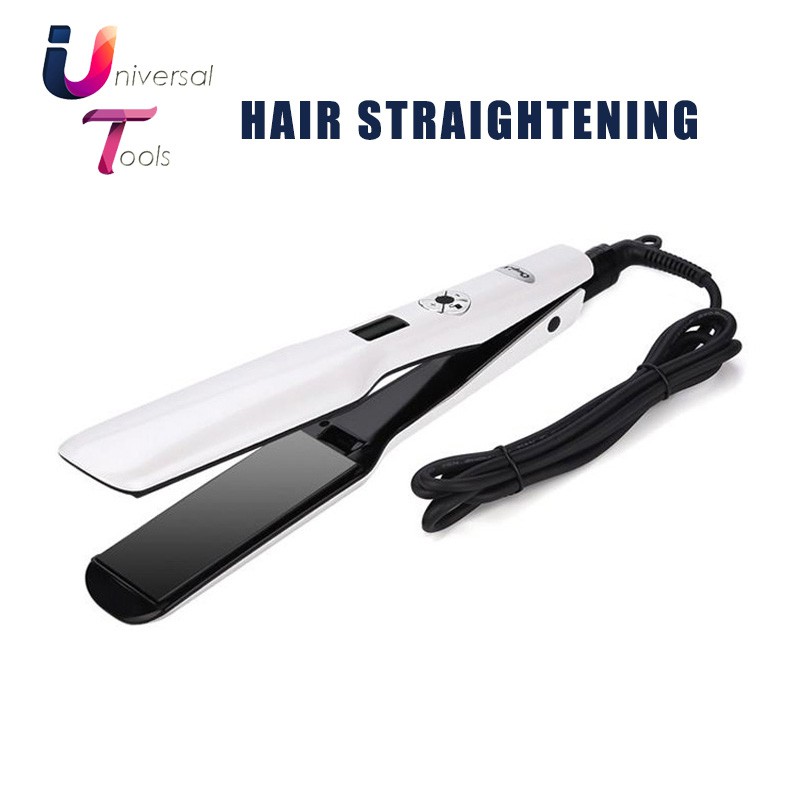 Hair Tool Wide Plate Hair Straightener Flat Iron Straightening Iron Lcd  Display Temperature | Shopee Philippines