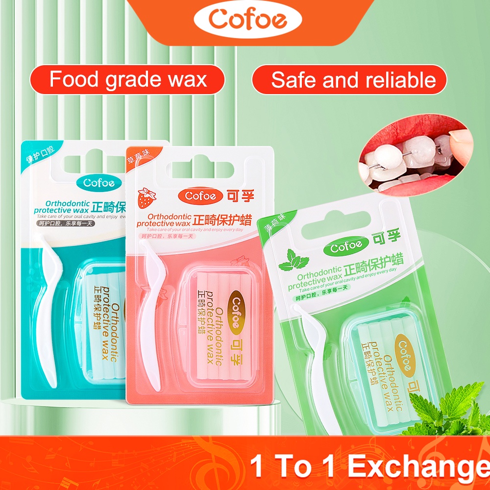 Cofoe Orthodontic Bracket Protection Wax Food Grade Soft Fragrance Small Portable 5pcs/box