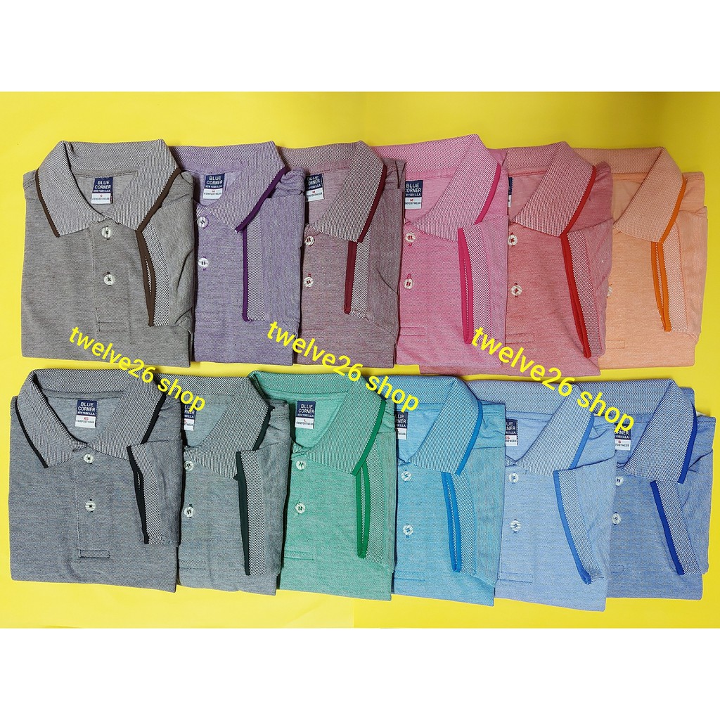 BLUE CORNER 2 POLO SHIRT New Style Birds Eye Fabric XS to 2XL Shopee Philippines