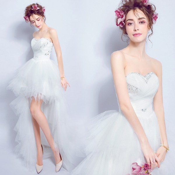 Fairy Angel S Wedding Dress Korean Sexy Tube Top Short Short