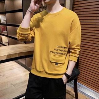 Korean Long Sleeves Fashion Casual Motorcycle Sweater Trending M-4XL Plus Size*6768