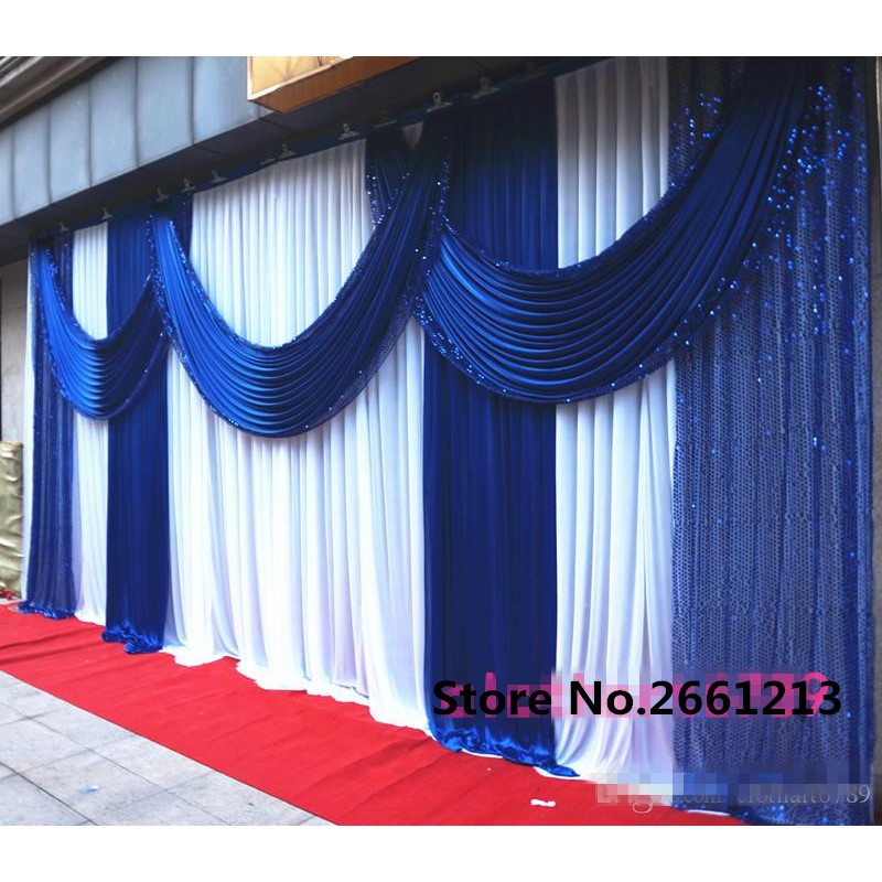Swag Backdrop 6M Wedding Party Drape Sheer Photo Background Curtain Stage Decor 