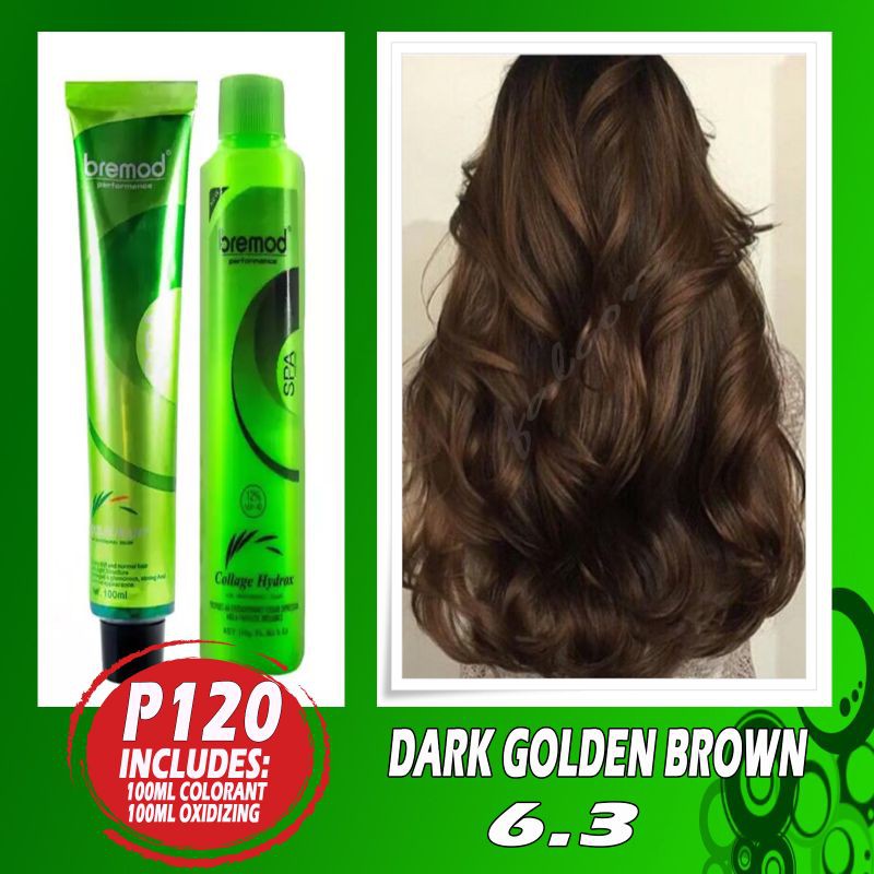 Bremod Hair Color Dark Golden Brown  | Shopee Philippines