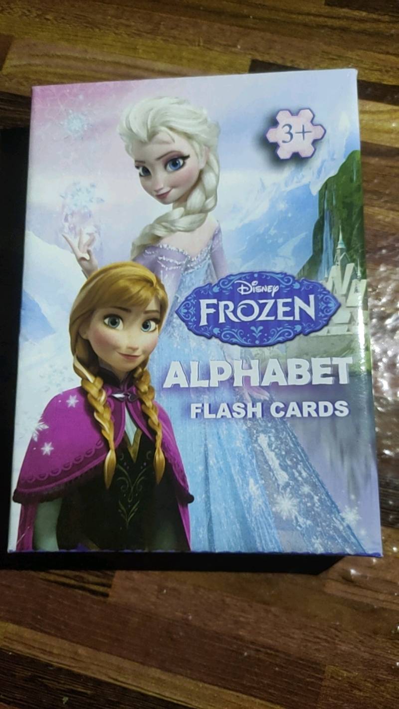 Rose réception mots-Disney Frozen-Flash Cartes lire écrire l'orthographe de reconnaître 