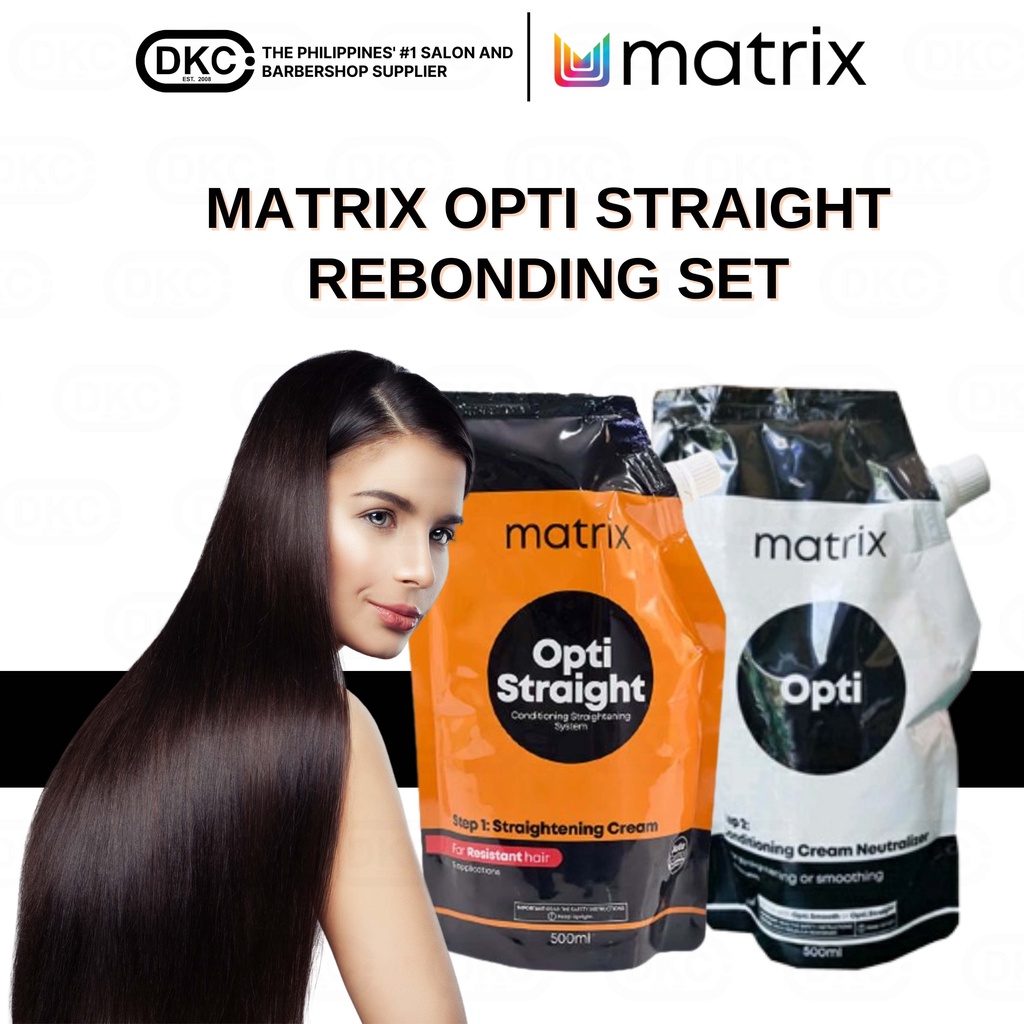 With Freebie ] Matrix Opti Straight Rebond Set (500ml each) Hair Rebonding  Treatment- DKC | Shopee Philippines