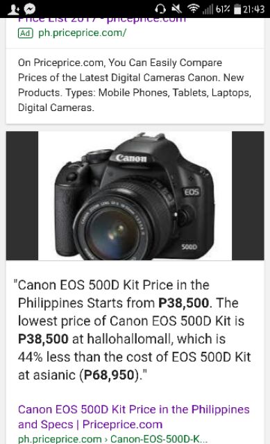 dslr 500d price