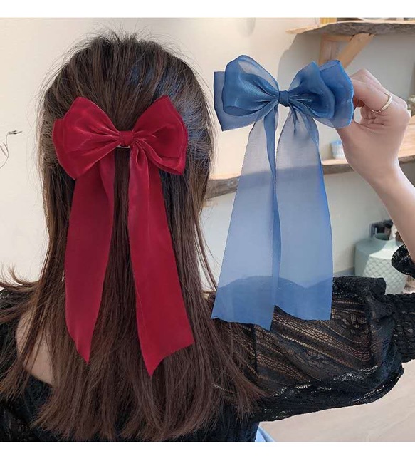KOREAN BIG RIBBON HAIR CLIP FASHION BOWKNOT HAIR ACCESSORIES BEST FOR