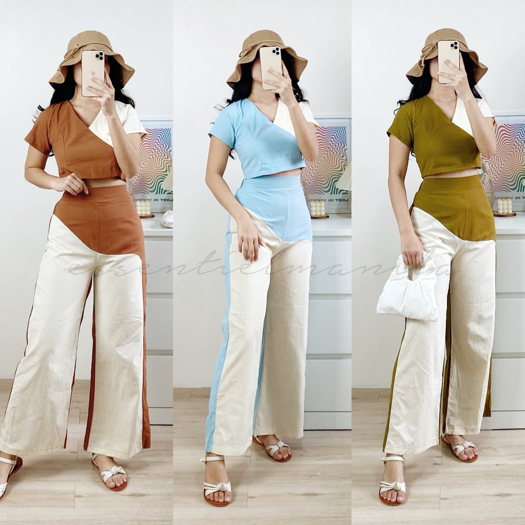 White Shorts 2 Piece-Set Female See-Through Slim Pleated Fashion Cropped Top And High Waist Shorts Sets Women’s Outfits main image 0